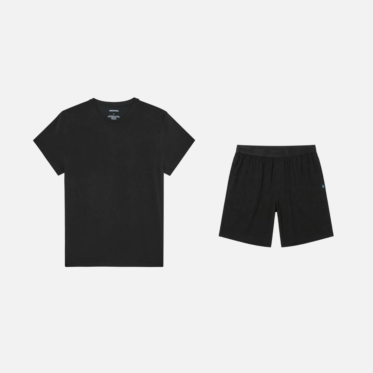 Lounge Set T-shirt and Shorts Black