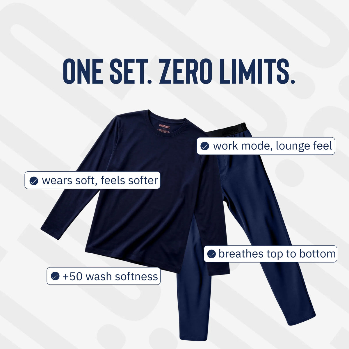 Lounge Set Long Sleeve Dark Navy