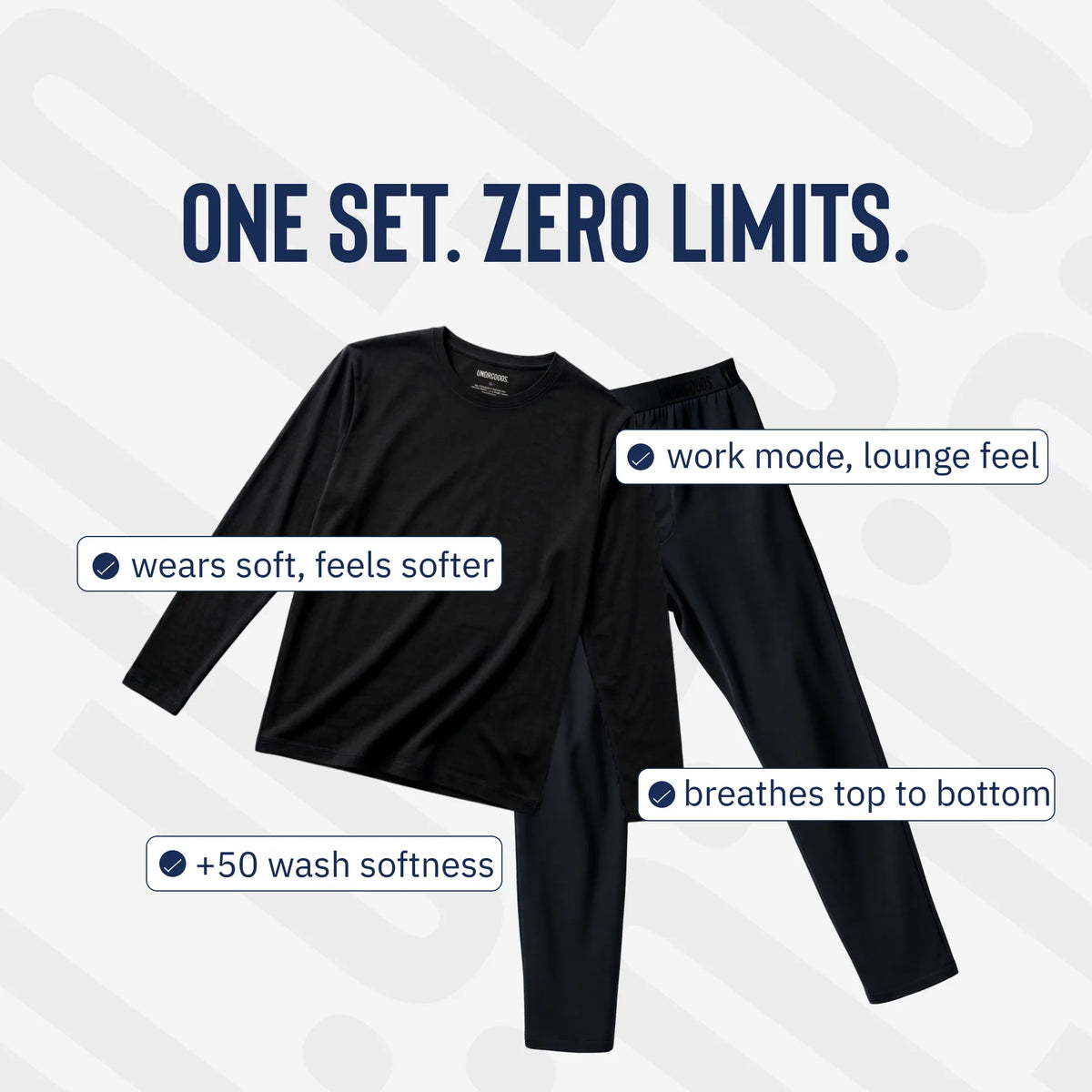 Lounge Set Long Sleeve Black
