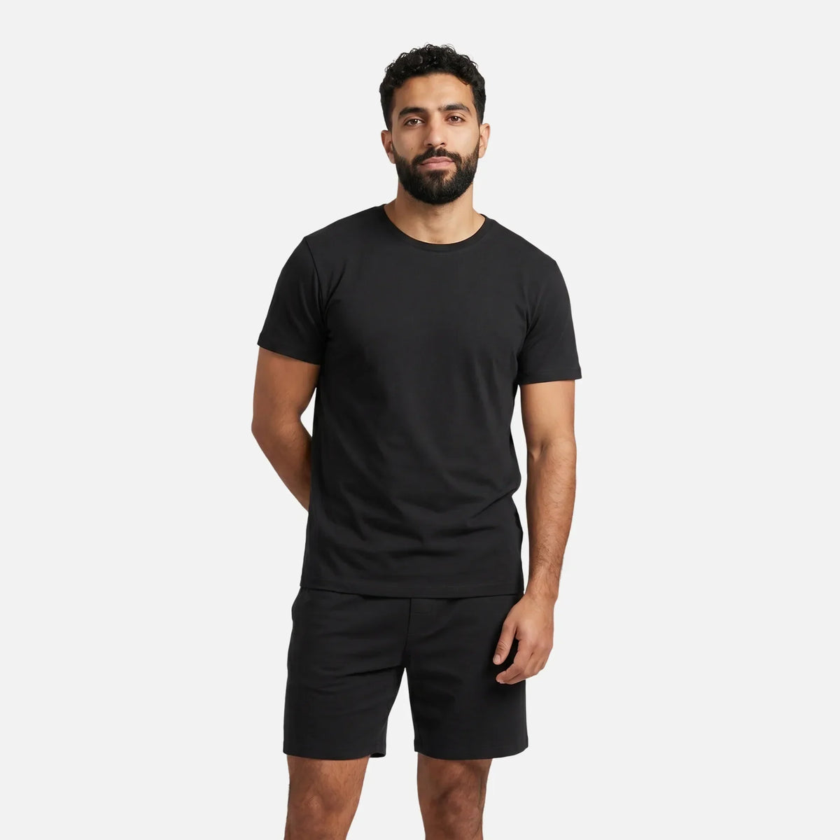 Lounge Set T-shirt and Shorts Black