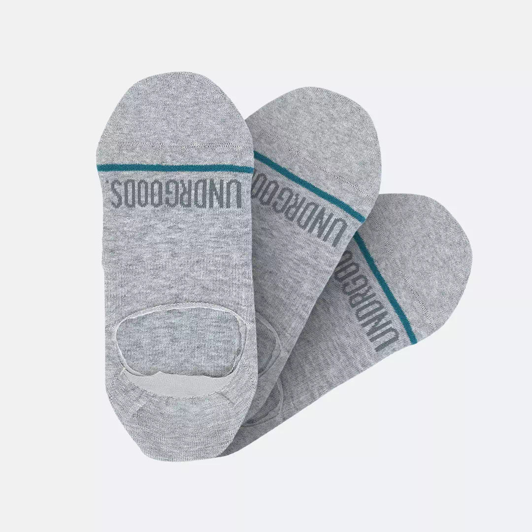 No Show Socks Heather Grey